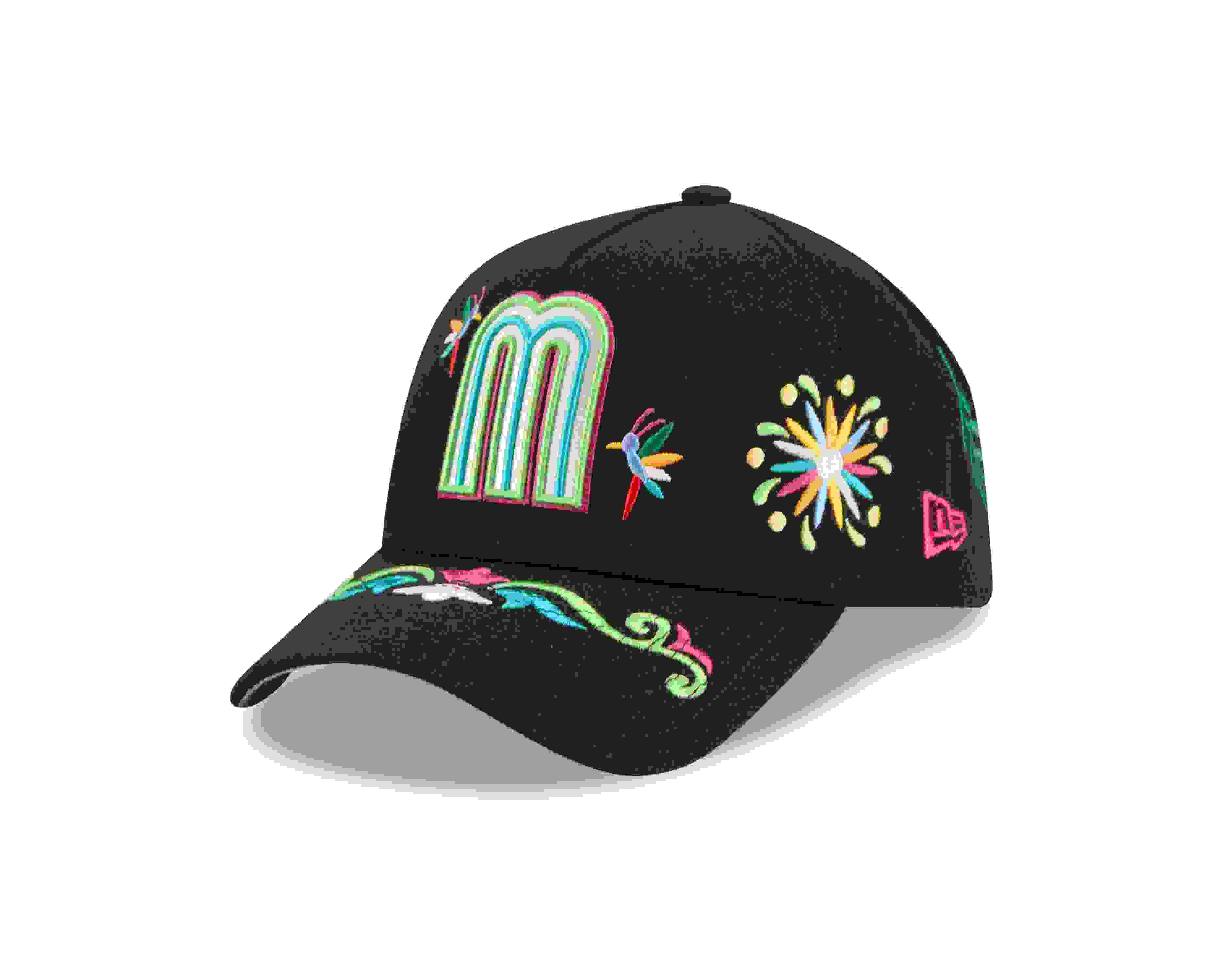 New Era Mexico 9FORTY A-Frame All Over Print Black Snapback Hat